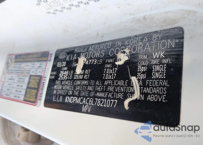 KNDPMCAC6L7821077: 43504829