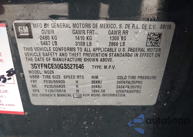 3GYFNCE30GS527646: 43504910