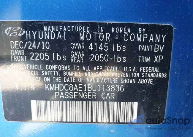 KMHDC8AE1BU113836: 43504065