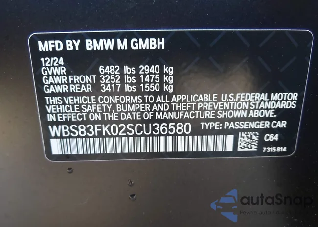 WBS83FK02SCU36580: 43504092