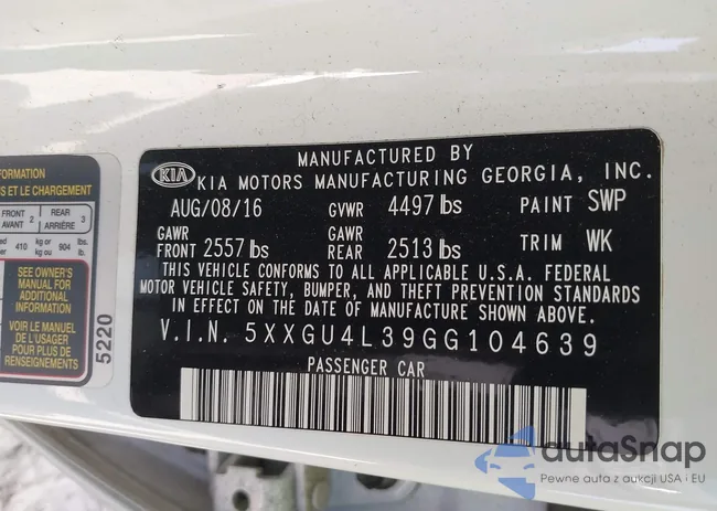 5XXGU4L39GG104639: 43504292