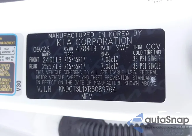 KNDCT3L1XR5089764: 43504374