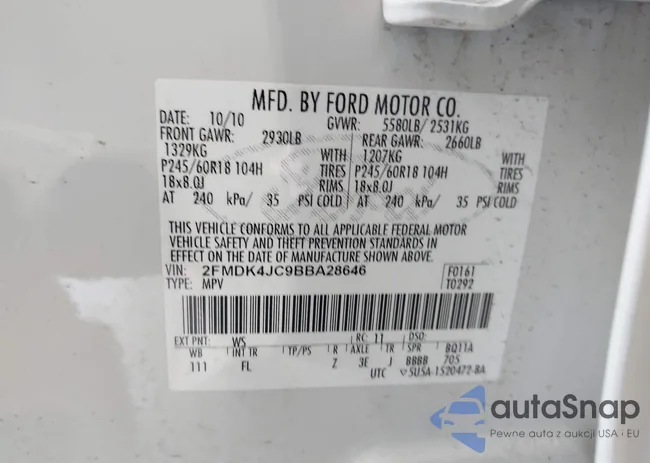 2FMDK4JC9BBA28646: 42507723