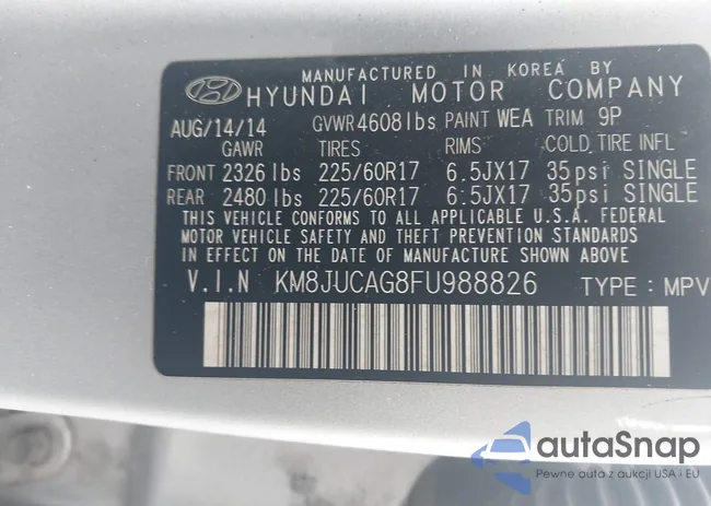 KM8JUCAG8FU988826: 42507726