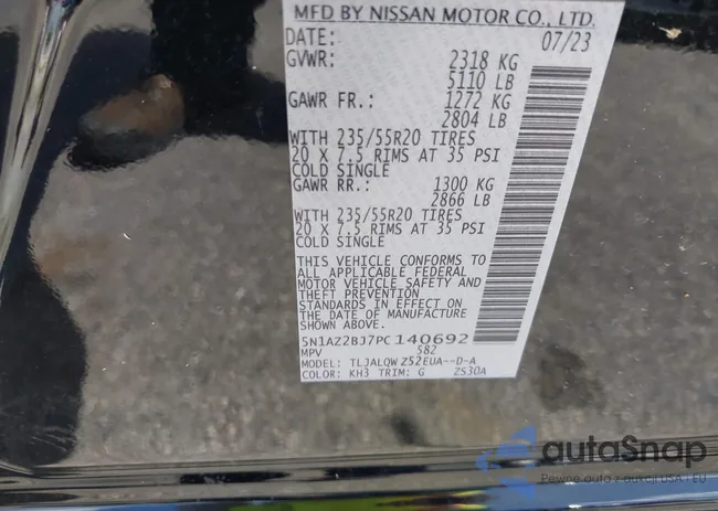 5N1AZ2BJ7PC140692: 42507741