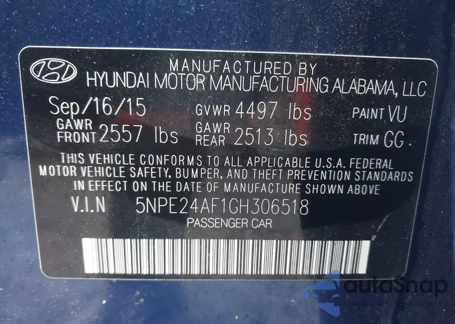 5NPE24AF1GH306518: 42507749