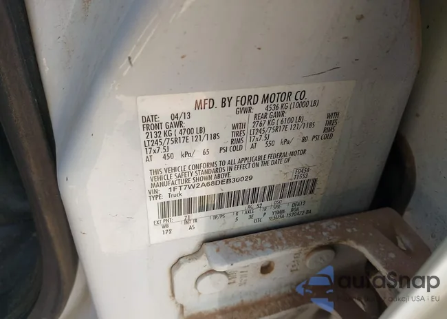 1FT7W2A68DEB30029: 42507772