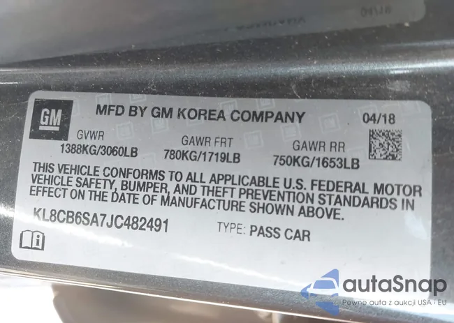 KL8CB6SA7JC482491: 42507798