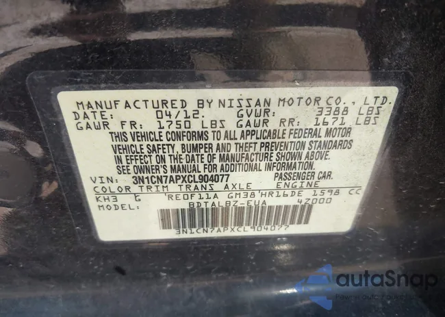 3N1CN7APXCL904077: 42507855