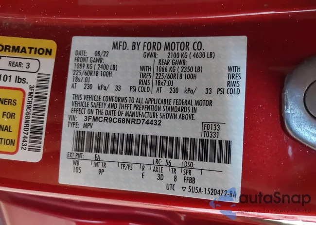 3FMCR9C68NRD74432: 42507901