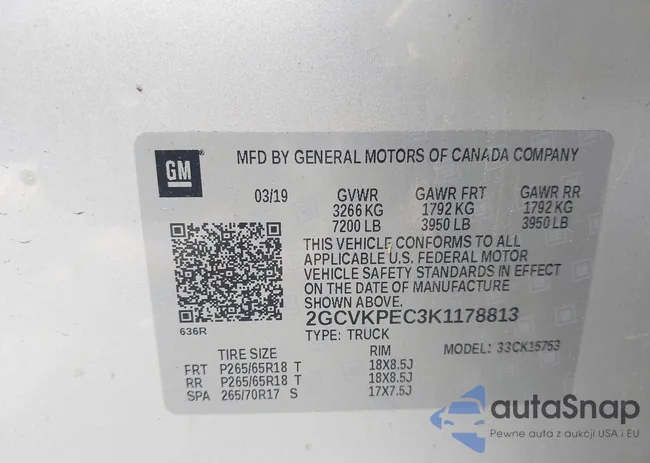 2GCVKPEC3K1178813: 42507928