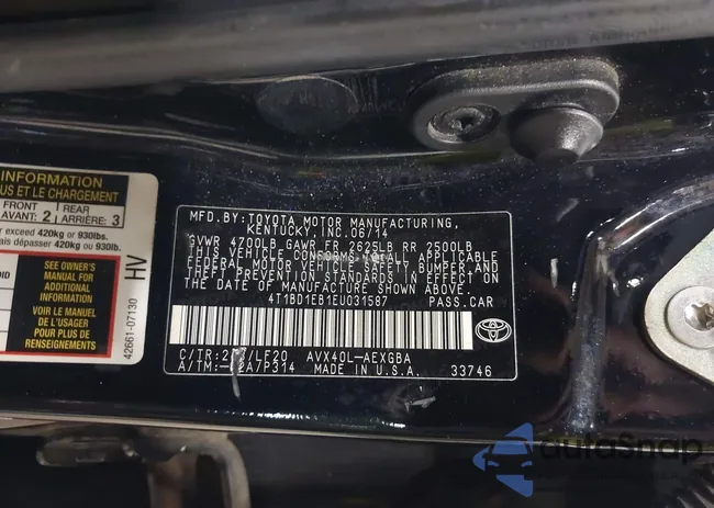 4T1BD1EB1EU031587: 42507961