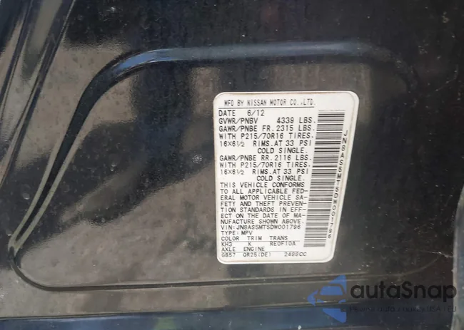 JN8AS5MT5DW001796: 42507235