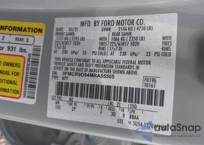 3FMCR9D94MRA55505: 42507415