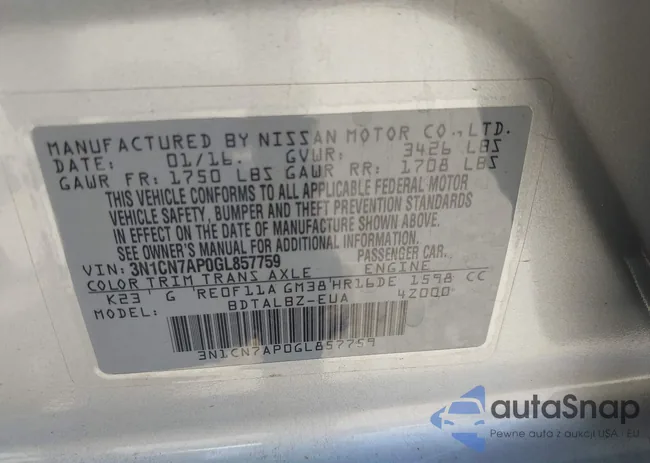 3N1CN7AP0GL857759: 42507444