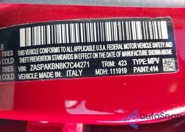 ZASPAKBN8K7C44271: 42507481