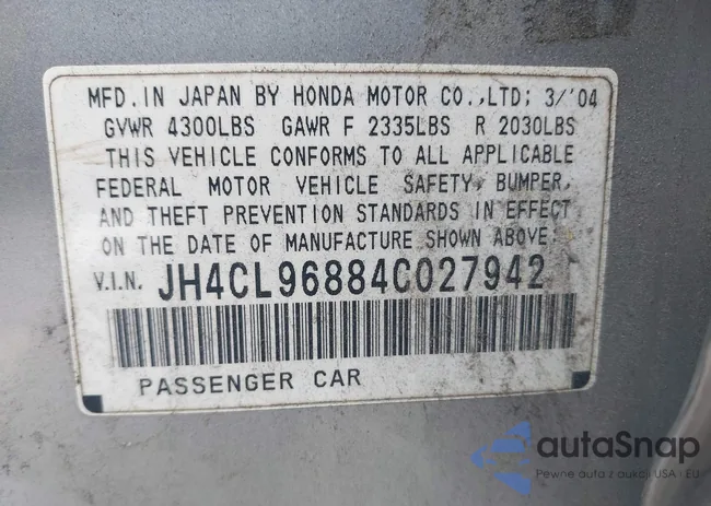 JH4CL96884C027942: 42507543