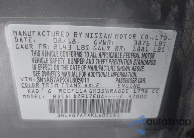 3N1AB7APXKL605011: 42507558