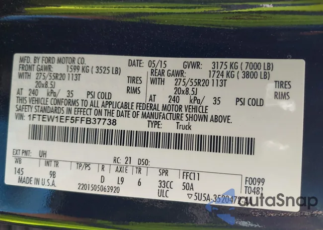 1FTEW1EF5FFB37738: 42508712