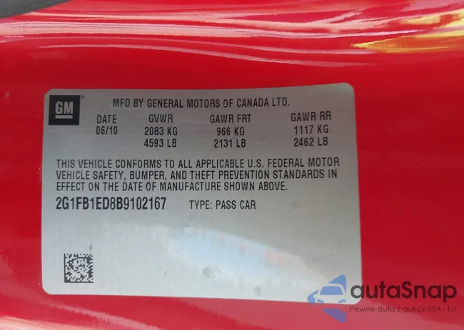 2G1FB1ED8B9102167: 42508771