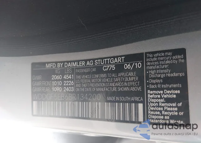 WDDGF5EB6BR134200: 42508867