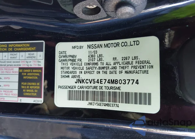 JNKCV54E74M803774: 42509075