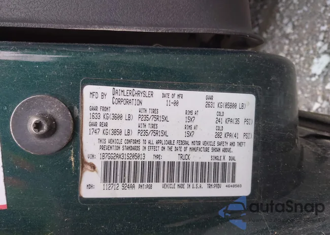 1B7GG2AX31S205013: 42509114