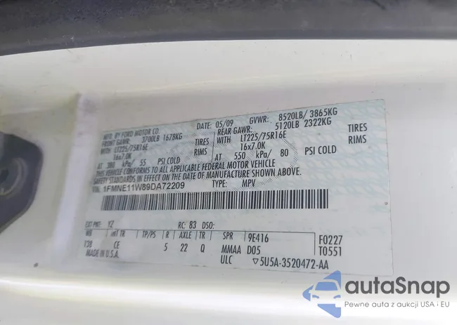 1FMNE11W89DA72209: 42509228