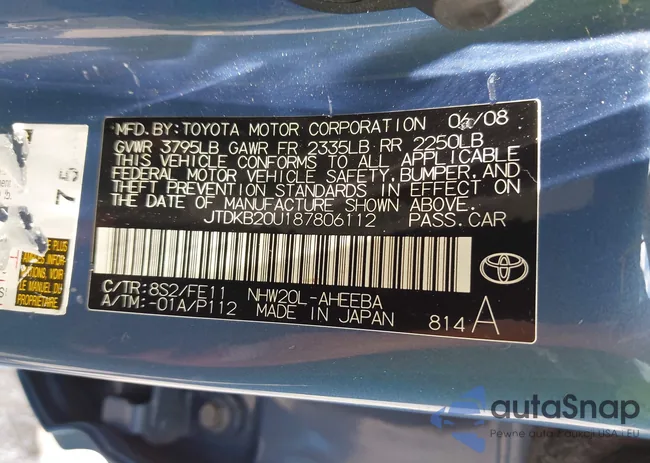 JTDKB20U187806112: 42508500