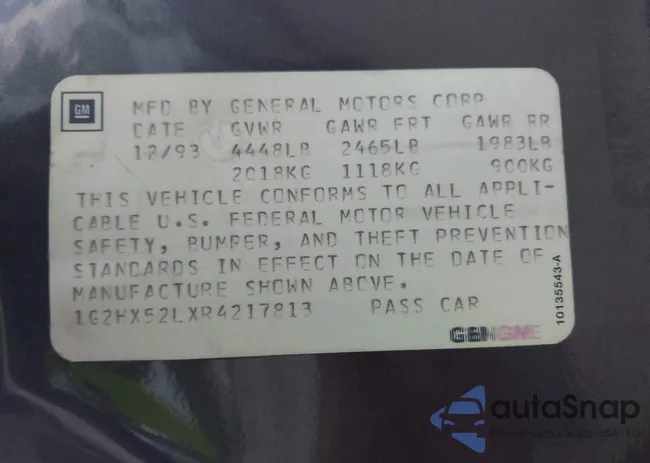 1G2HX52LXR4217813: 42509913