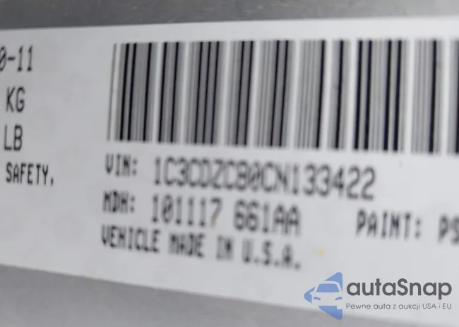 1C3CDZCB0CN133422: 42510028