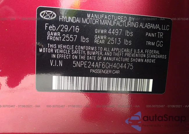 5NPE24AF6GH404475: 42510054