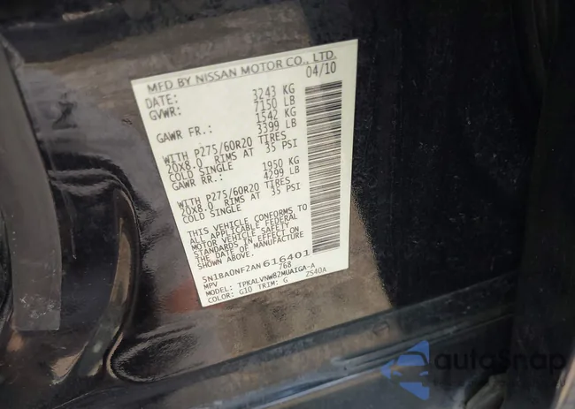 5N1BA0NF2AN616401: 42510096