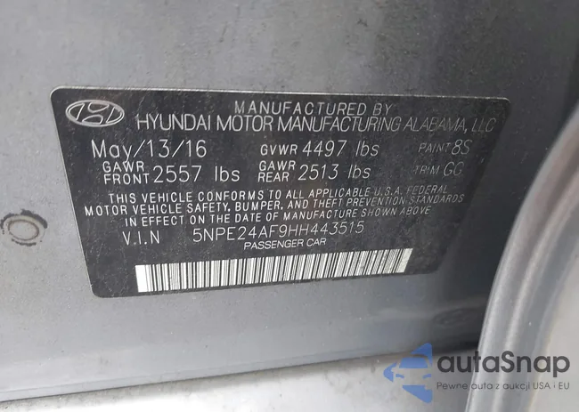 5NPE24AF9HH443515: 42510163