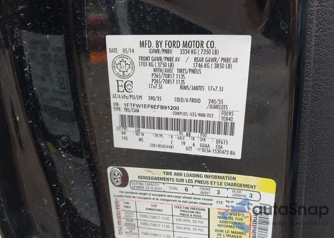 1FTFW1EF6EFB91200: 42509496