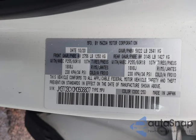 JM3TCBCY0M0508807: 42509551