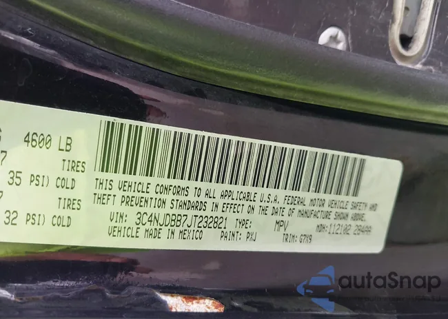 3C4NJDBB7JT232821: 42509561