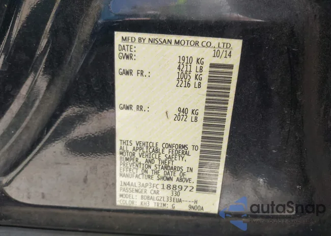 1N4AL3AP3FC188972: 42510966