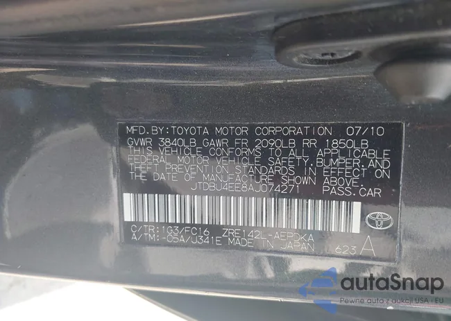 JTDBU4EE8AJ074271: 42510977