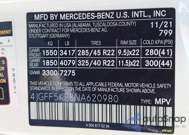 4JGFF5KE8NA620980: 42510990