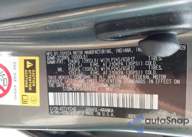 5TDBK3EH3AS009373: 42510995