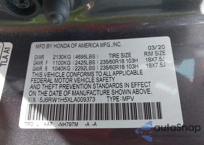 5J6RW1H5XLA009373: 42510328