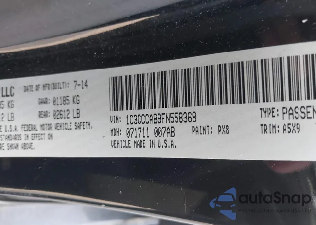 1C3CCCAB9FN558368: 42510623