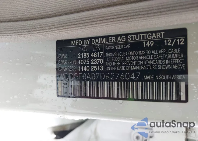 WDDGF8AB7DR276047: 42511628