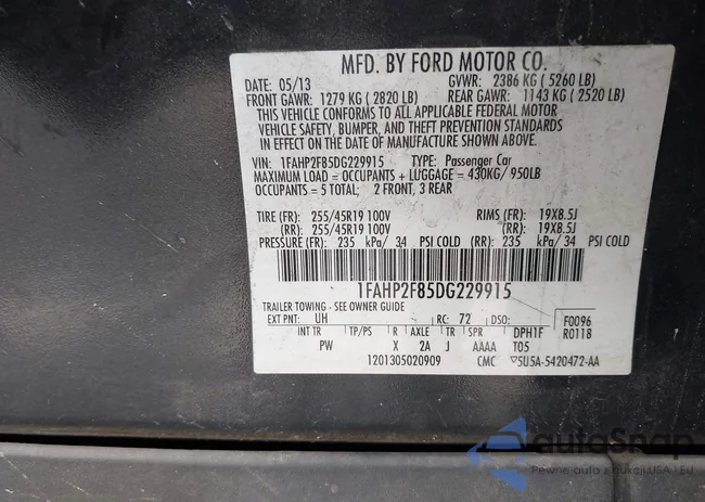 1FAHP2F85DG229915: 42511968