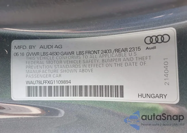 WAU78LFFXG1109894: 42512069