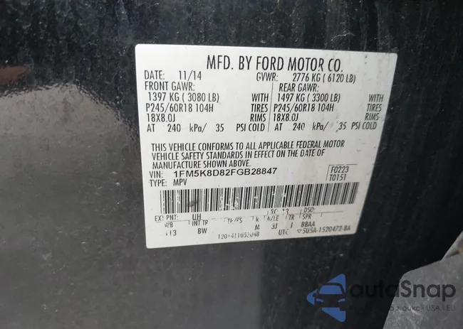 1FM5K8D82FGB28847: 42512092