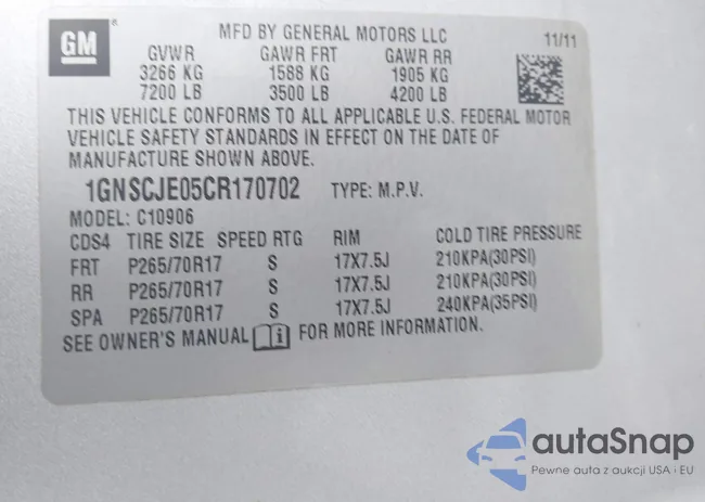 1GNSCJE05CR170702: 42511244