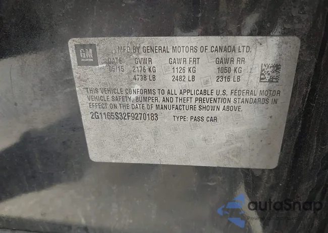 2G1165S32F9270183: 42511298