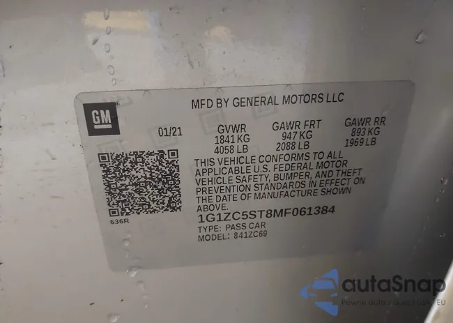 1G1ZC5ST8MF061384: 42511392